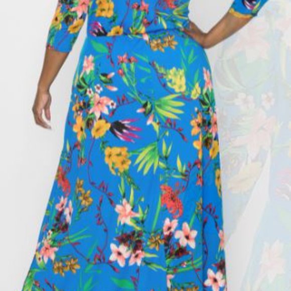 Blue Floral Maxi - Picture 4 of 7
